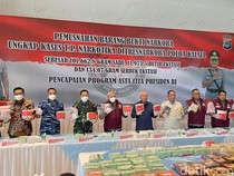 Ratusan Kilo Narkoba Senilai Rp 110 Miliar Dimusnahkan Polda Kalsel