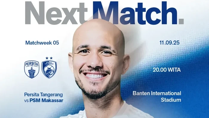 Persita Vs PSM Makassar dalam laga Super League 2025/2026 di Banten International Stadium.