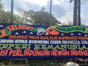 Bongkar Jagal Anjing, Polda Riau Dibanjiri Karangan Bunga dari Dog Lovers