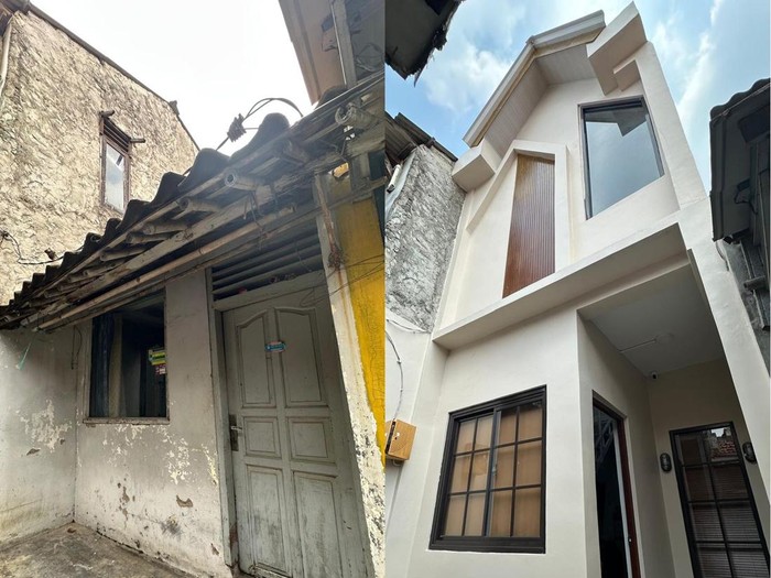 Postingan rumah di Tangerang mendadak viral di media sosial, suasana rumah di dalam gang sempit ukuran 21 m2 .