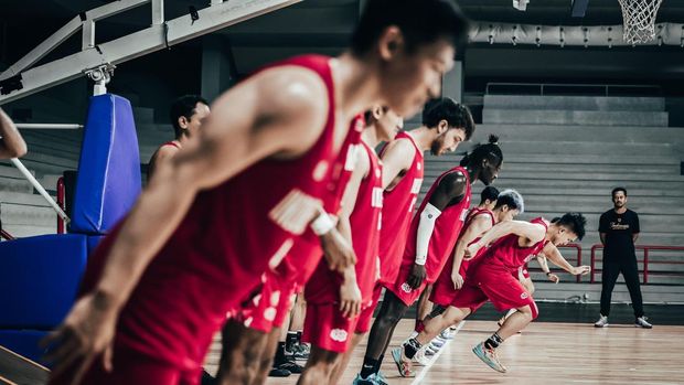 Timnas Basket Putra Indonesia melakukan persiapan menjelang SEA Games 2025.