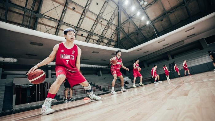 Timnas Basket Putra Indonesia melakukan persiapan menjelang SEA Games 2025.