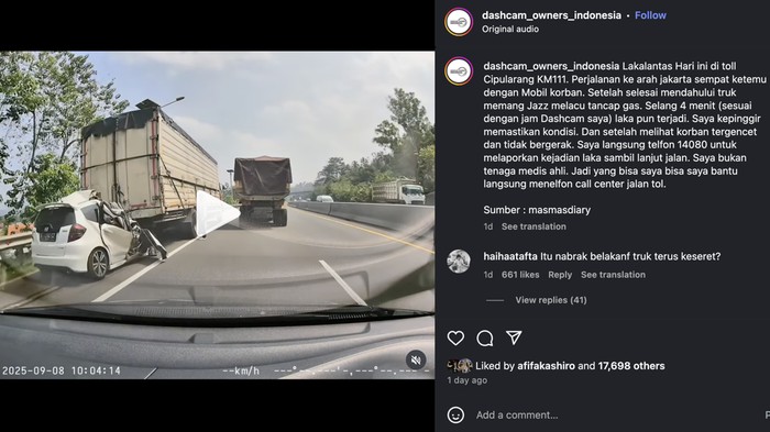 Pelajaran dari Kecelakaan Maut Honda Jazz Ngebut Tabrak Bokong Truk