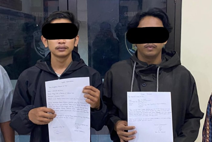 2 bocah pelaku vandalisme di Pasuruan