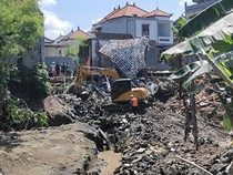 Pencarian Tiga Korban Banjir di Badung Dimulai, Dua Ekskavator Dikerahkan