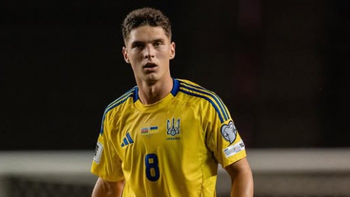 Pemain bola Timnas Ukraina, Georgiy Sudakov.