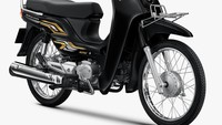 Secara tampilan, Dream 2026 tetap mempertahankan DNA underbone klasik, namun kini tampil lebih berkelas berkat grafis Hyper Dynamic Stripe aksen emas dan platinum. Foto: Dok. Honda
