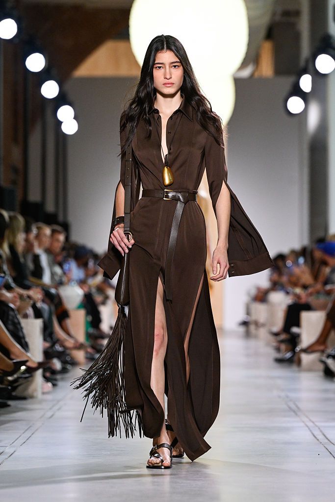 Model on the runway at the Michael Kors fashion show as part of Spring/Summer 2026 New York Fashion Week held at the Terminal Warehouse on September 11, 2025 in New York, New York. (Photo by Giovanni Giannoni/WWD via Getty Images)