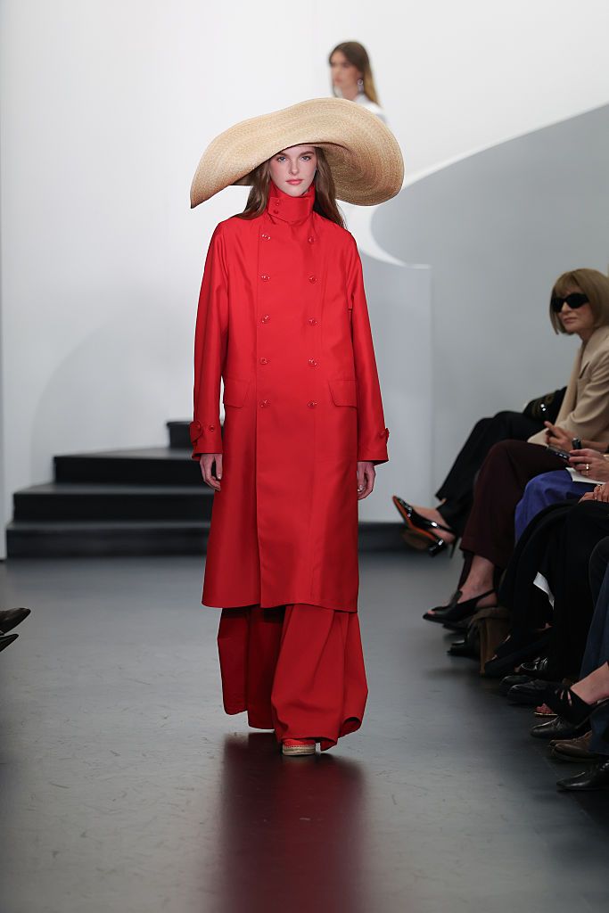 NEW YORK, NEW YORK - SEPTEMBER 10: A model walks the runway at the Ralph Lauren show during September 2025 New York Fashion Week on September 10, 2025 in New York City. (Photo by Dia Dipasupil/Getty Images)