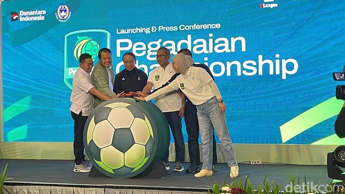 Launching dan konferensi pers Pegadaian Championship di Medan. (Finta Rahyuni/detikSumut)