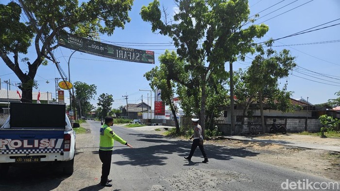 Lokasi kecelakaan di Lamongan