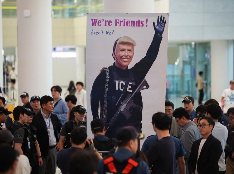Pekerja Korea Selatan yang Ditahan di AS Tiba di Bandara Incheon