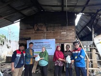 Pertamina FT Lahat Salurkan Bantuan untuk Korban Kebakaran