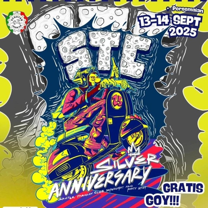 Poster anniversary 25 Th Scooter Tarakan Club (STC).