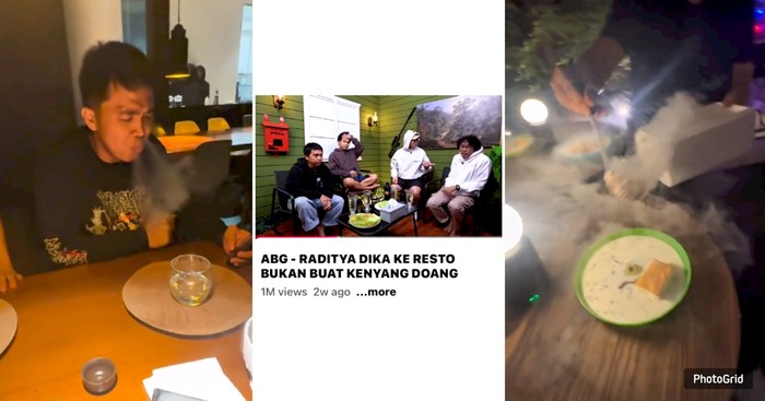 Momen Raditya Dika Ajak Teman Komika Makan di Resto Gastronomi Molekuler