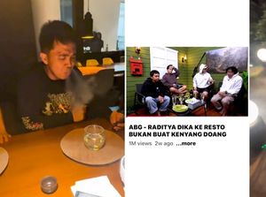 Momen Raditya Dika Ajak Teman Komika Makan di Resto Gastronomi Molekuler
