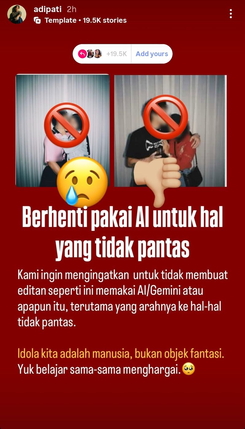 Template setop jadikan selebritas objek fantasi pakai AI.