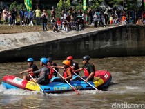 Antusias Pelajar Jakarta Ikuti Festival Dayung Sispala di BKT