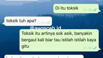 Putus karena pacarnya toksik. Toksik tau nggak artinya apa? Foto: Instagram/awreceh.id