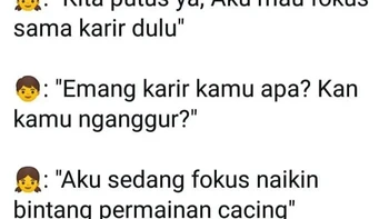 Karier main cacing. Foto: Instagram/receh.humorku