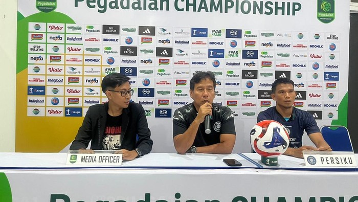 Jumpa pers tim Persiku jelang laga lawan PSIS di Stadion Jatidiri, Sabtu (13/9/2025).