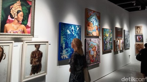 Pembukaan Art & Bali 2025 di Nuanu Creative City. Pameran seni ini diikuti ratusan seniman dari lima negara, Jumat (12/9/2025). (Krisna Pradipta )