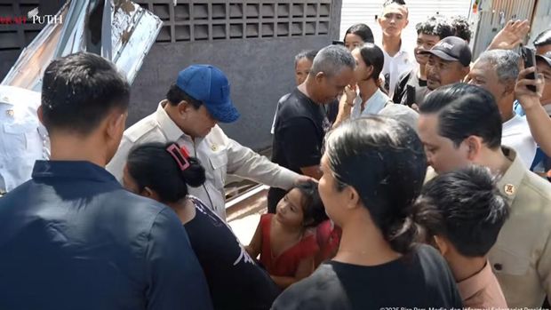 Prabowo tinjau lokasi terdampak banjir di Denpasar, Bali, Sabtu (13/9).