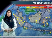 Video Prakiraan Cuaca 14 September: Waspada Hujan Sangat Lebat di Daerah Ini