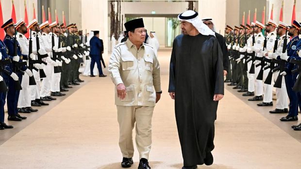 Presiden Prabowo Subianto melanjutkan kunjungan kerja ke Abu Dhabi untuk bertemu Presiden MBZ. (Cahyo/Biro Pers Sekretariat Presiden)