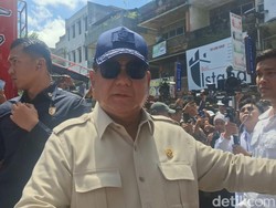 Prabowo di Pasar Badung, Denpasar. (Dianira)