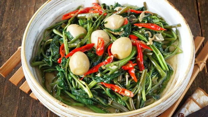 Resep Cah Kangkung Telur Puyuh buatan Hanifah Kurniati, salah satu pemenang Master Resep Sasa
