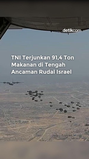 Video: Perjuangan TNI Terjunkan Bantuan di Tengah Perang Gaza