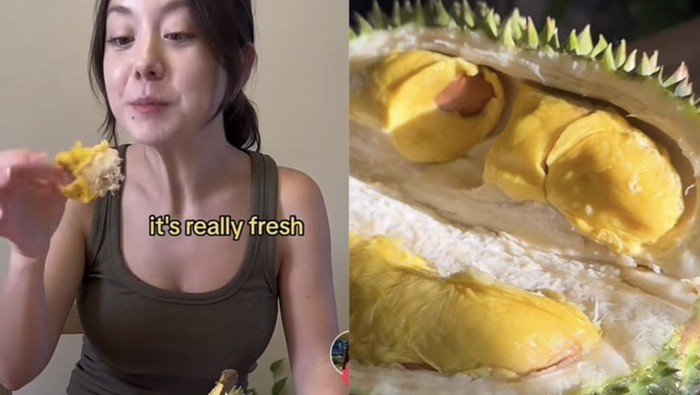 Bule Amerika cicip durian