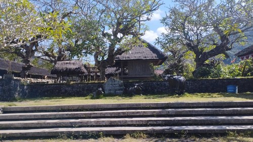 Pintu masuk Desa Wisata Tenganan Pegringsingan, Karangasem, Bali, Jumat (5/9/2025).