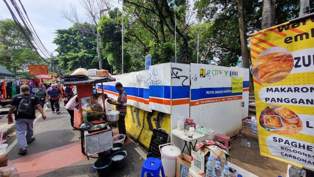 Galian di kawasan CFD HI, Jakarta Pusat