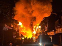 Saat Si Jago Merah Lalap 51 Rumah dan Toko di Lumbis