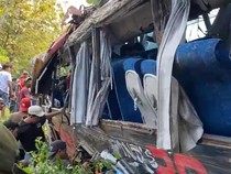 Video Kecelakaan Bus di Probolinggo gegara Rem Blong, Ini Pengakuan Sopir