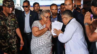 Momen PM Sementara Nepal Jenguk Korban Demo Berdarah di Kathmandu