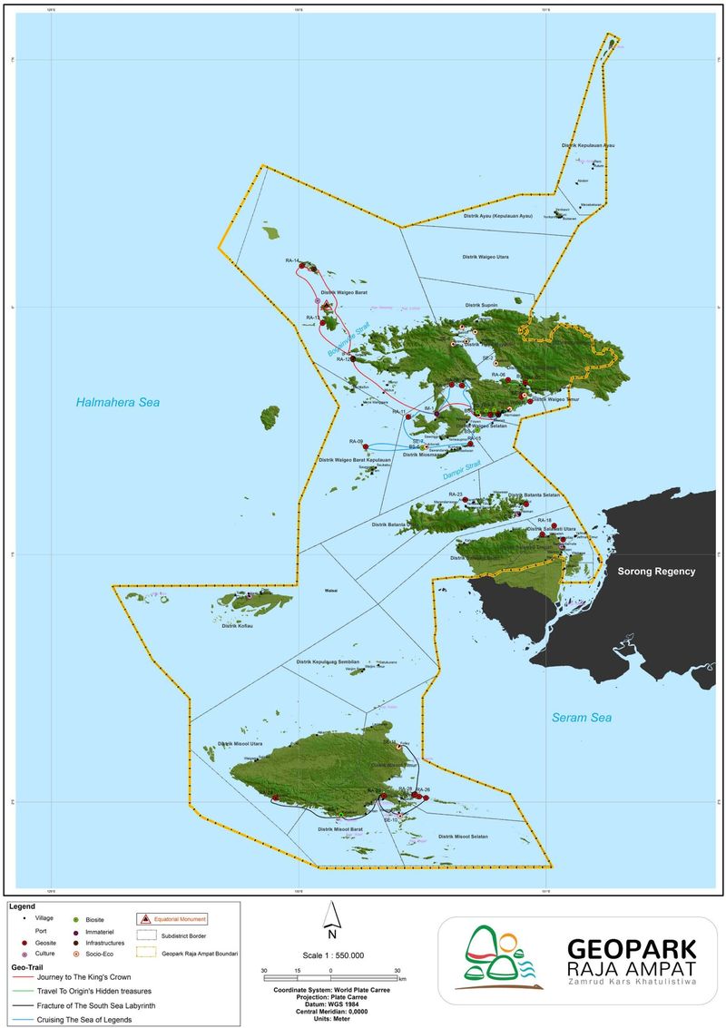 Peta geopark Raja Ampat