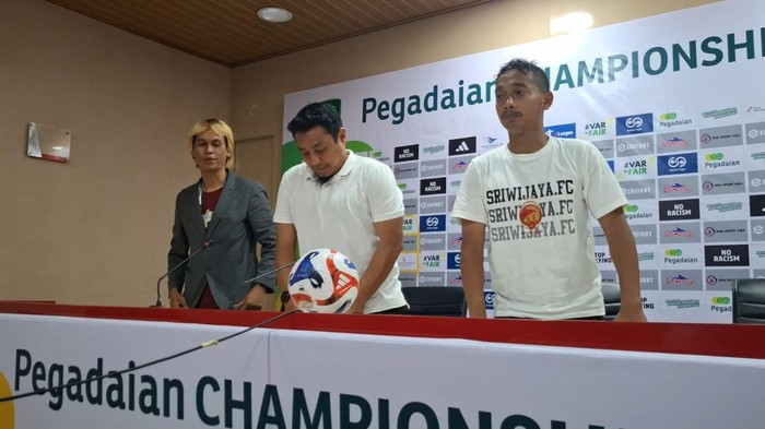 Sriwijaya FC Konfrensi pers usai laga Sriwijaya FC mealwan Garudayaksa FC