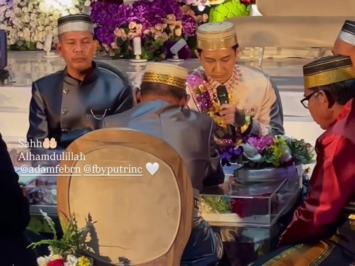 Feby Putri sah menikah dengan Adam Fenrian di Makassar, Minggu (14/9/2025).