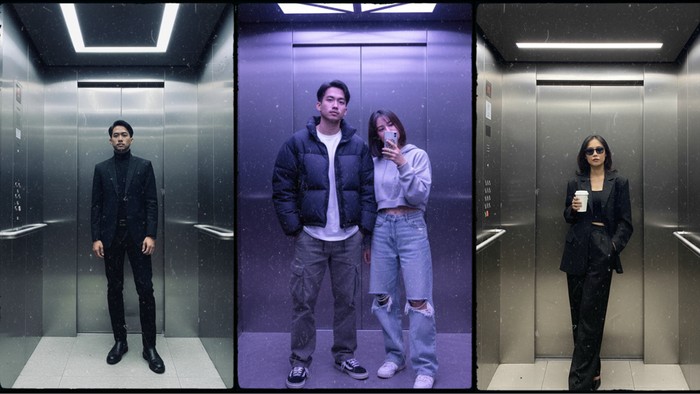 Ilustrasi foto di lift diedit menggunakan Gemini AI