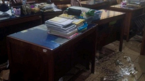 Kondisi sekolah di Denpasar, Bali, yang terdampak banjir.