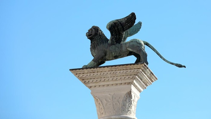 Lion of Saint Mark di Piazza San Marco, Venesia, Italia
