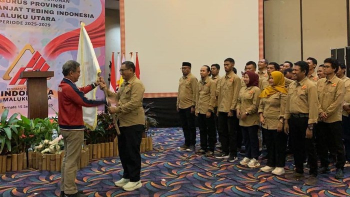 M Fitra Ali dikukuhkan sebagai Ketua FPTI Maluku Utara, Senin (15/5/2025).