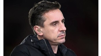 Saya tidak marah, saya tak merasakan apapun, yang sebenarnya itu jauh lebih buruk, sebut Gary Neville usai pertandingan. Foto: X.com