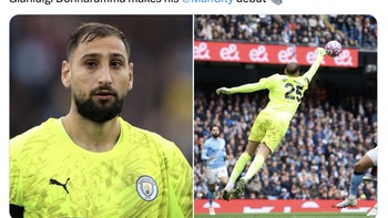 Donnaruma semalam tampil mengesankan dalam debutnya. Foto: X.com