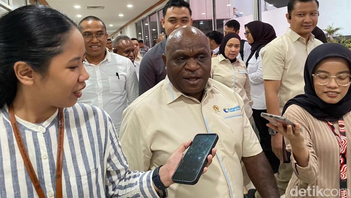 Menteri Hak Asasi Manusia (HAM) Natalius Pigai (Dwi/detikcom).
