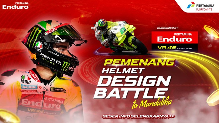 Pemenang Lomba Desain Helm Berhadiah Trip ke Mandalika bareng Pertamina Enduro