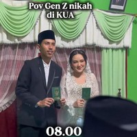 Viral! Pengantin Gen-Z Habis Akad Langsung Nongkrong di Kafe Viral! Pengantin Gen-Z Habis Akad Langsung Nongkrong di Kafe